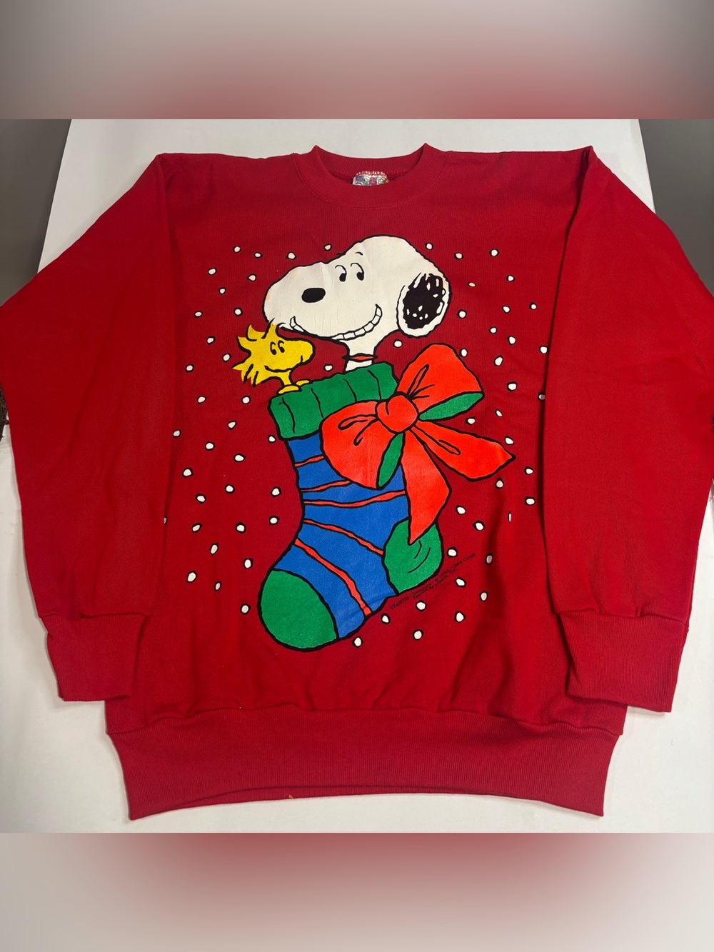 Vintage Peanuts Snoopy Charlie Brown Christmas Crewneck Sweatshirt Size Large
